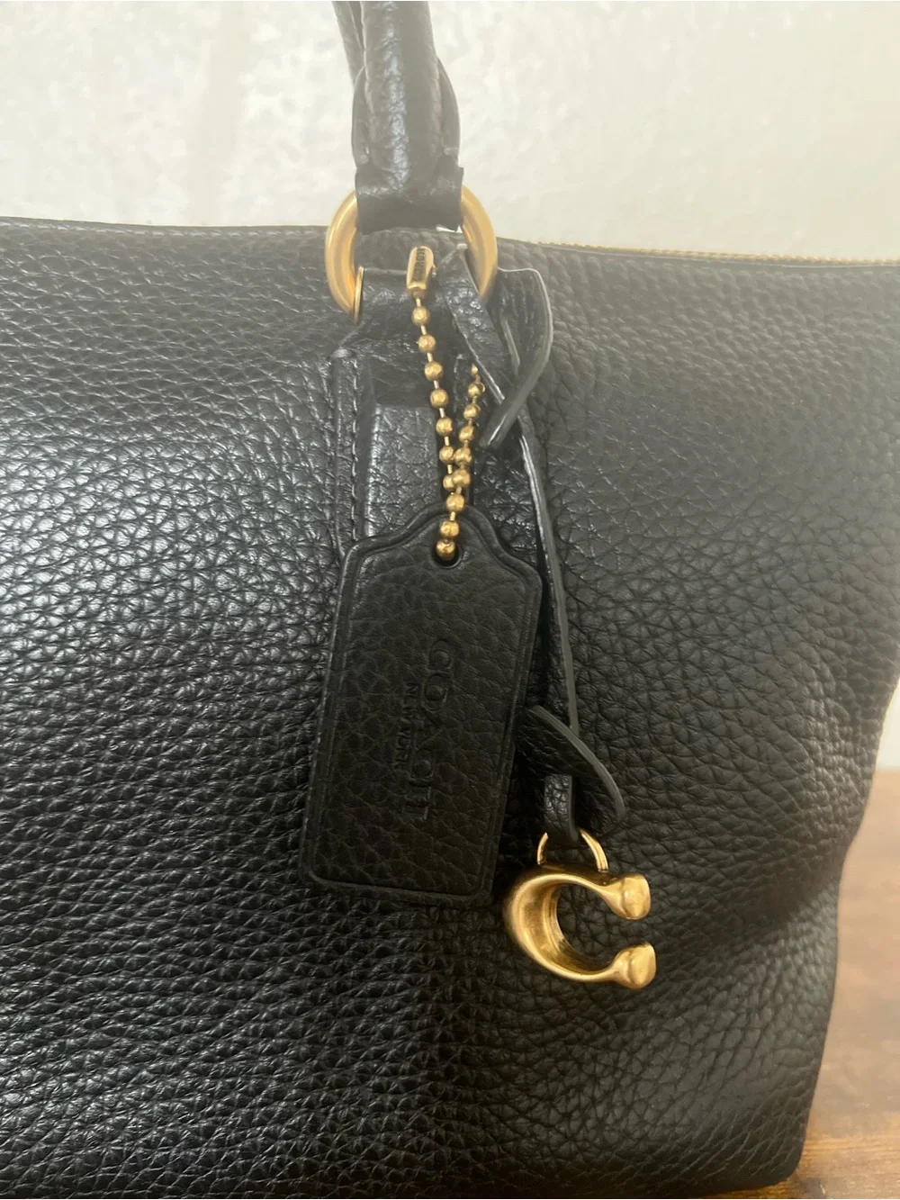 Coach Cara Pebble Leather Satchel